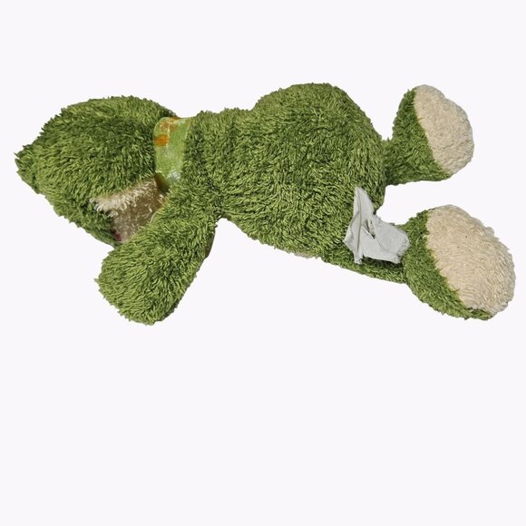 Frog 9 inch Plush Green Toad Polka Dot Scarf Spring Stuffed Animal Toy - Picture 2 of 6